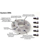 H&R Spurverbreiterung silber DRA 50mm für Citroen C2 J 8HX 3-Türer 5034650