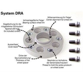 H&R Spurverbreiterung silber DRA 50mm für Smart Fortwo 451 (453) 5024601