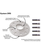 H&R Spurverbreiterung silber DRS 10mm für Toyota Camry V2 Kombi 1025541
