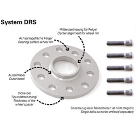 H&R Spurverbreiterung silber DRS 30mm für Rover/MG 416 5-Türer 30245616
