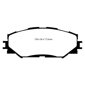 EBC Blackstuff Bremsbeläge Vorderachse mit ABE Toyota Corolla NRE18_, ZRE17_, ZRE18_, NDE18_ Stufenheck DP1791