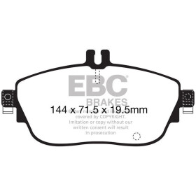 EBC Blackstuff Bremsbeläge Vorderachse ohne ABE Mercedes-Benz A-Klasse W176 Schrägheck DPX2165